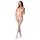 Passion BS084 - kanten catsuit met vetersluiting - wit - S-L