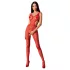 Passion BS085 - open bodystocking - mozaïekpatroon - rood - S-L