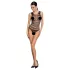 Passion BS086 - transparant gestreepte body (zwart) - S-L