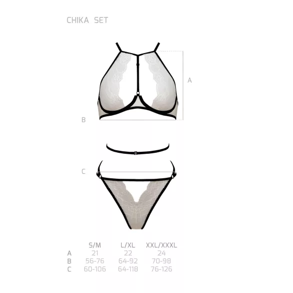 Passion Chika - bh-set (crème) - L/XL