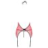 Passion Peonia - lingerie set - top en string - rood