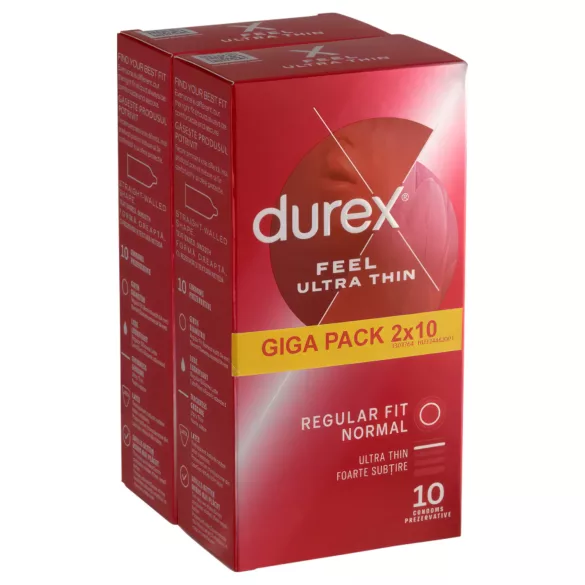 Durex - condooms - ultra dun en natuurlijk gevoel - 2 x 10 stuks