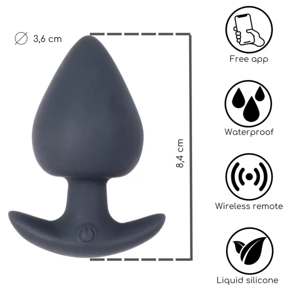 Desirel Obsidian - anale vibrator - slimme bediening - zwart
