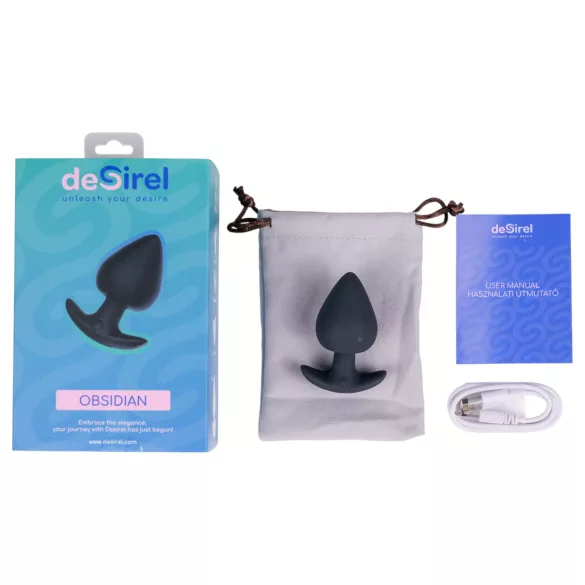 Desirel Obsidian - anale vibrator - slimme bediening - zwart