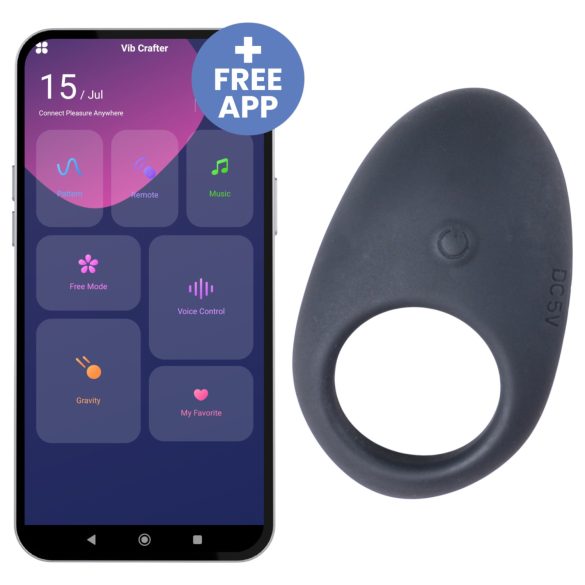 Desirel Halo - vibrerende penisring - oplaadbaar - siliconen zwart