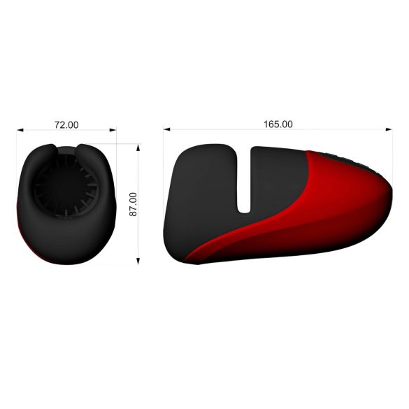 Lena - vibrerende en knijpende masturbator (rood)