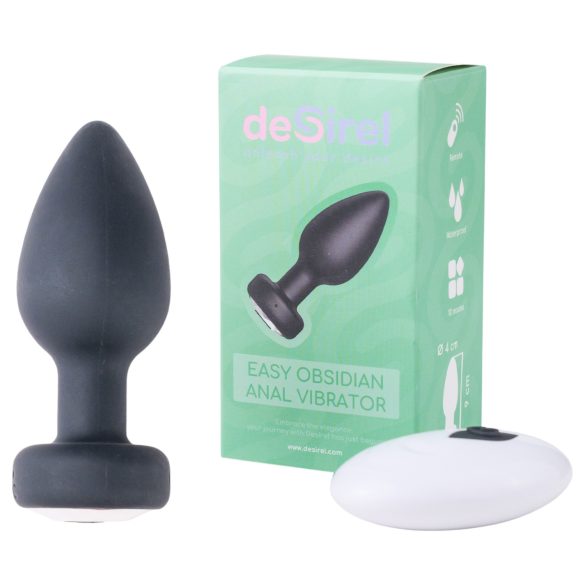 Desirel Easy Obsidian - Oplaadbare, Bluetooth Anale Vibrator (zwart)