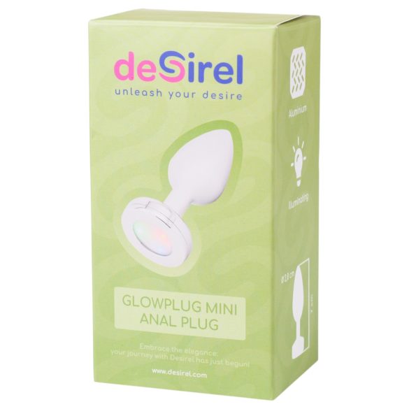 Desirel GlowPlug - anaal plug met verlichting - klein - zilver