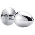 Sunfo - metalen anale plug met groene steen (zilver)