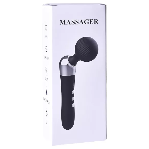 Gebogen - massagevibrator - oplaadbaar - zwart