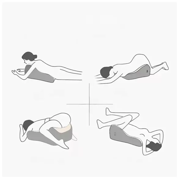 Desirel Magic Pillow - Traagschuim kussen met dildo‑houder (grijs)