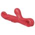Monster Fuck - vibrator met clitorisstimulator en tentakels - rood