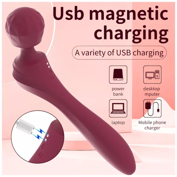 Lonely - gebogen vibrator massager - rood