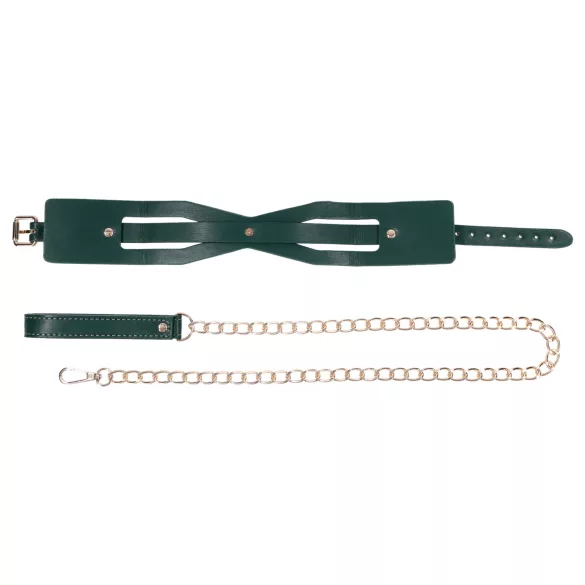 Sportsheets - halsband met riem - verstelbaar - groen