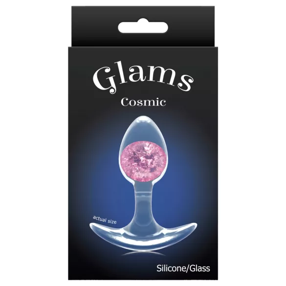NS Novelties - buttplug transparant - klein - roze
