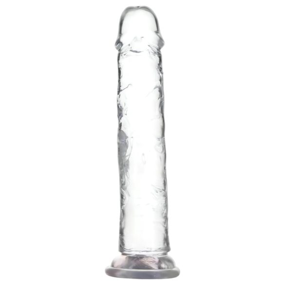 Addiction Crystal - zuignap dildo (transparant) - 20cm