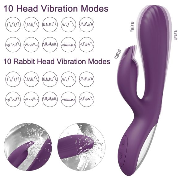 AlvUp - G-spot vibrator met konijnenoor - siliconen - paars