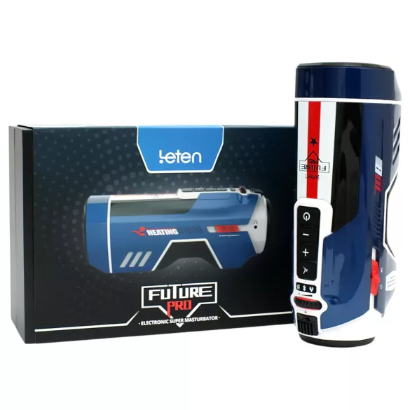 Leten SM Future Pro - elektrische stoot-, klem- en verwarmende masturbator (blauw)