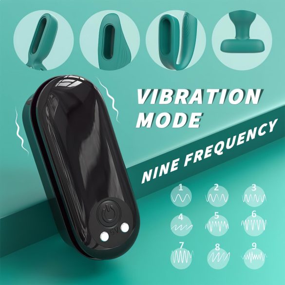 Sex HD - vibrator set met afstandsbediening - 4-delig - oplaadbaar - groen
