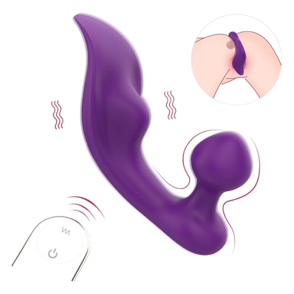 Sex HD Chomper - vibrator voor clitoris en anus - waterdicht - paars