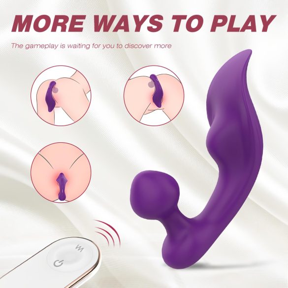 Sex HD Chomper - vibrator voor clitoris en anus - waterdicht - paars