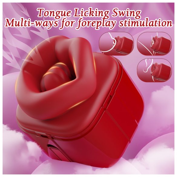 SEX HD Lovely Kiss - likdoel vibrator met zuigfunctie - rood