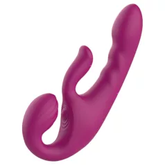   SEX HD Co-op Bliss - strap-on vibrator met clitorisstimulator - siliconen