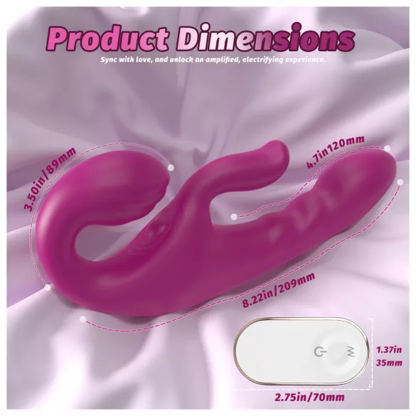 SEX HD Co-op Bliss - strap-on vibrator met clitorisstimulator - siliconen