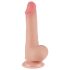 Lovetoy Sliding-Skin - dildo met zuignap - dubbel laag - 19,5cm - huidkleur