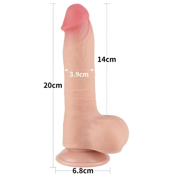 Lovetoy Sliding-Skin - dildo met ballen - realistisch dubbel laag - 20cm