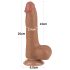 Lovetoy Sliding-Skin - dildo met ballen - realistisch dubbel-laags