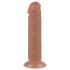 Lovetoy Sliding-Skin - dildo met zuignap - dubbel laags - 20cm - huidskleur