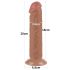 Lovetoy Sliding-Skin - dildo met zuignap - dubbel laags - 20cm - huidskleur