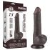 Lovetoy - dildo met ballen - realistische dubbele laag - 19,5cm bruin