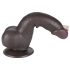 Lovetoy - dildo met ballen - realistische dubbele laag - 19,5cm bruin