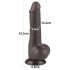 Lovetoy - dildo met ballen - realistische dubbele laag - 19,5cm bruin
