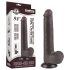 Lovetoy Sliding-Skin - dildo met zuignap - dubbele laag - 20,8 cm - bruin