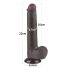 Lovetoy Sliding-Skin - dildo met zuignap - dubbele laag - 20,8 cm - bruin