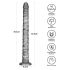Lovetoy King Size - extra grote vibrator - 40,5 cm (grijs)