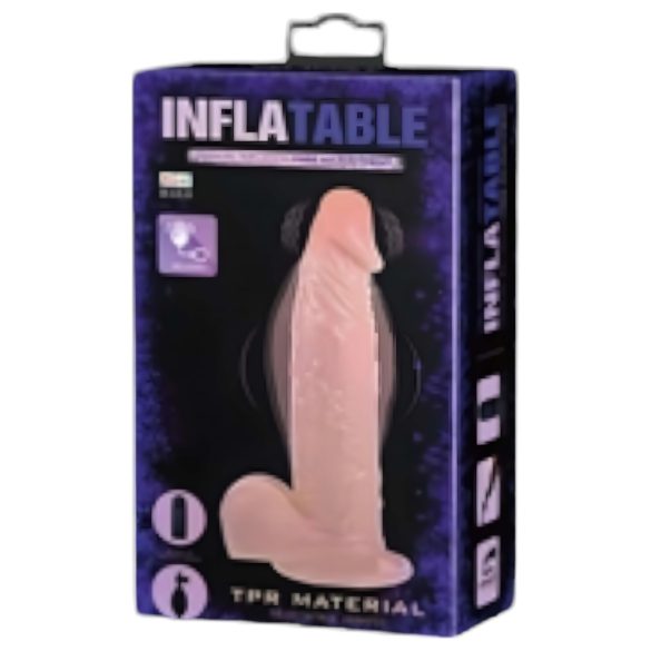 Baile - opblaasbare realistische vibrator - huidskleur