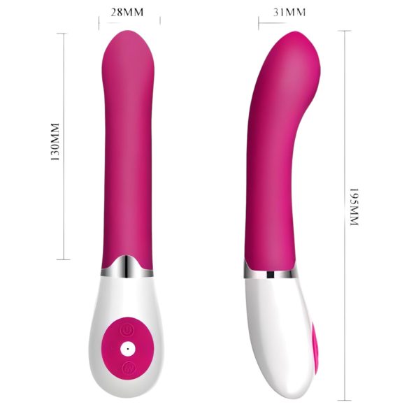 Pretty Love Daniel - g-spot vibrator - waterdicht - siliconen roze wit