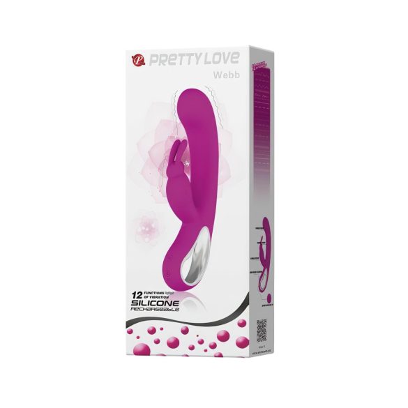 Pretty Love Webb - rabbit vibrator - clitorisstimulatie - siliconen roze