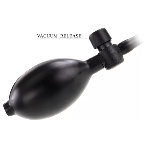 Pretty Love - opblaasbare anaal plug met binnenbal - zwart