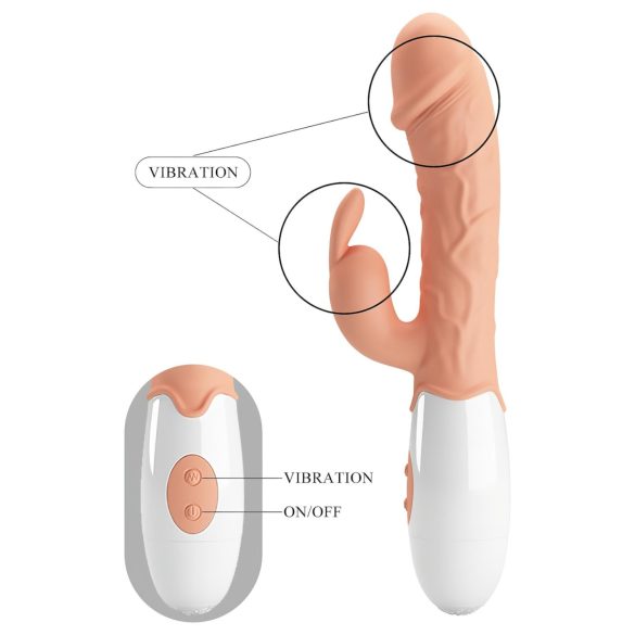 Pretty Love Easter Bunny - rabbit vibrator met clitorisstimulator - huidkleurig