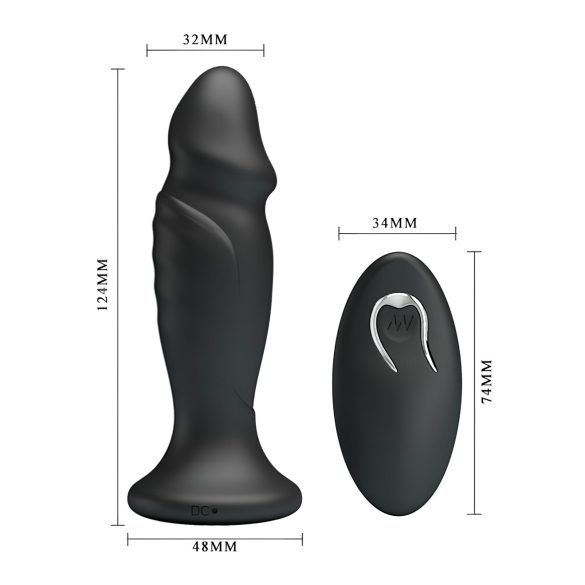 MR. PLAY - draadloze oplaadbare anaal vibrator - zwart