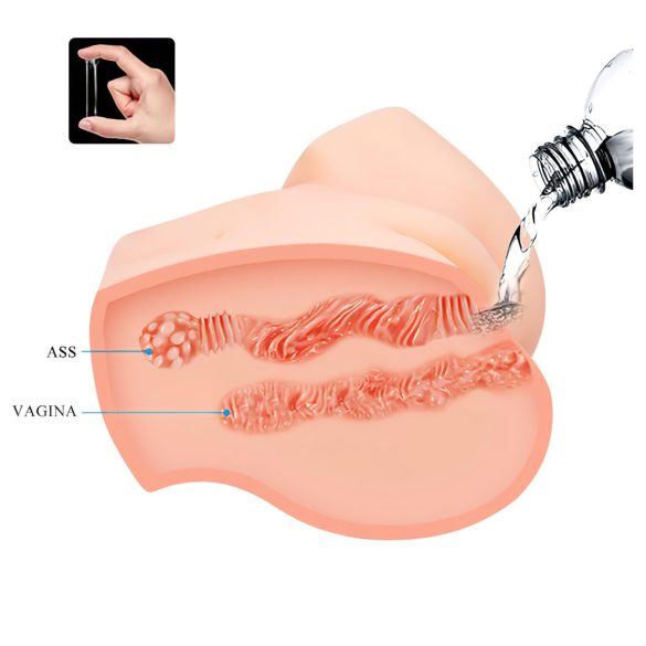 Crazy Bull - realistische vibrerende masturbator kont - huidkleur