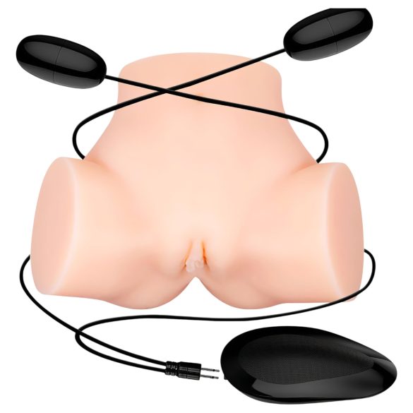 Crazy Bull - realistische vibrerende masturbator kont - huidkleur