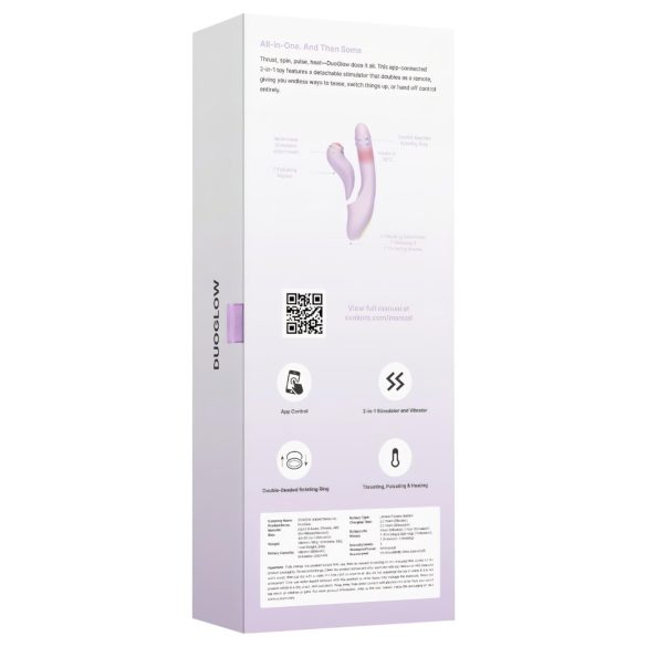 Svakom DuoGlow - g-punt en clitoris vibrator - oplaadbaar - lila