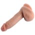 Dual Density - levensechte dildo met zuignap en testikels - 18cm (natuurlijk)
