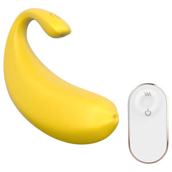 Sex HD - slimme, banaanvormige vibratie-ei (geel)